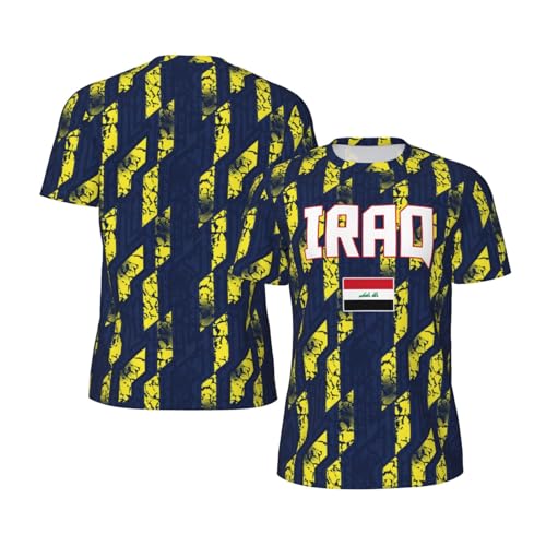 DABOYOZHZH Iraq Flag Cool Iraqans (23) Sports Jersey Mesh T-Shirt 3D Print for Running Cycling Soccer Tennis Fitness Climbing Shirts