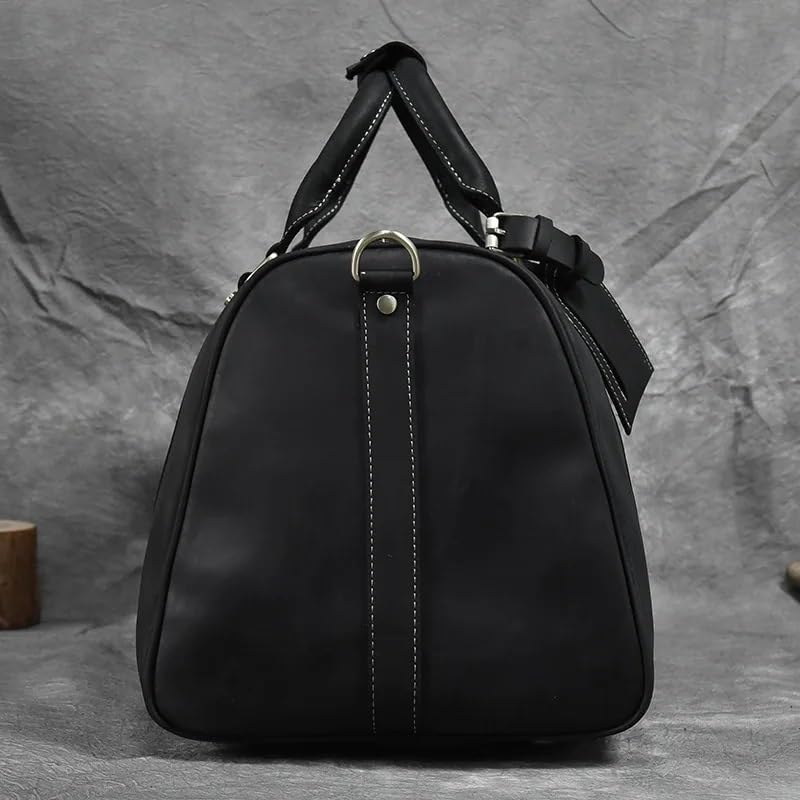 Leather Men's Travel Bag Vintage Large Capacity Women Luggage Duffel Bags Male Weekend Handbag4