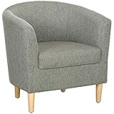 DESIGN POLIFUNZIONALE: Ideale per essere collocata in sala da pranzo, cucina, soggiorno o reception, questa poltrona salotto dalle dimensioni compatte è perfetta anche per spazi ristretti.