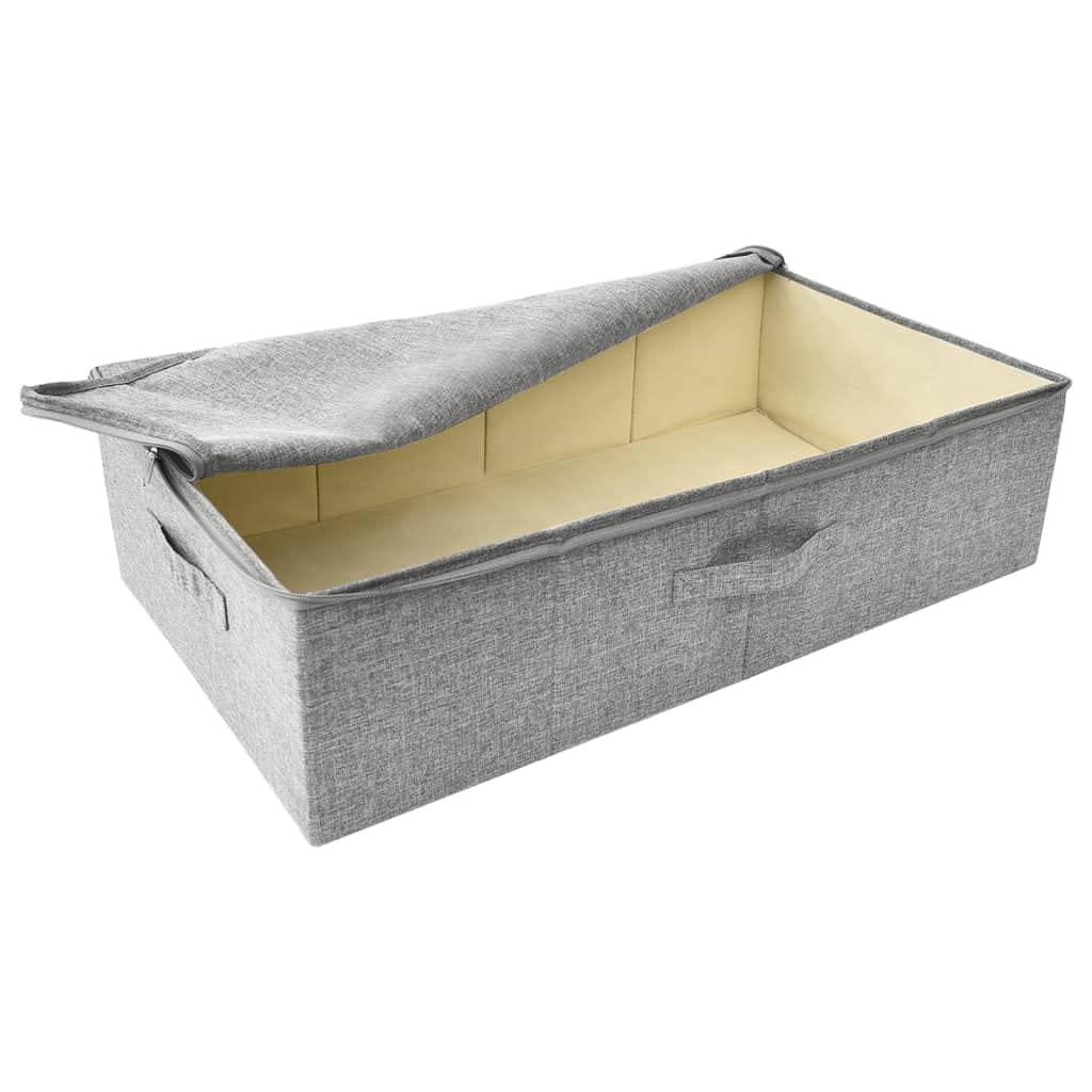 Faltbare Aufbewahrungsbox aus Stoff Grau 70x40x18 cm, mit Griff, platzsparend zusammenklappbar für Ordner Spielzeug Kleidung, Organizer Korb für Küche Bad Büro