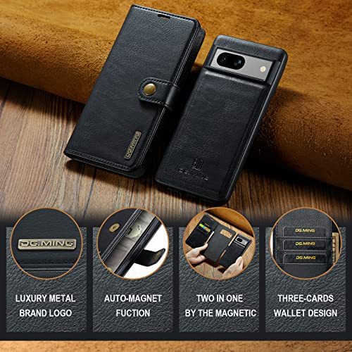 Coque Pixel 8A en cuir véritable véritable amovible et antichoc - 5
