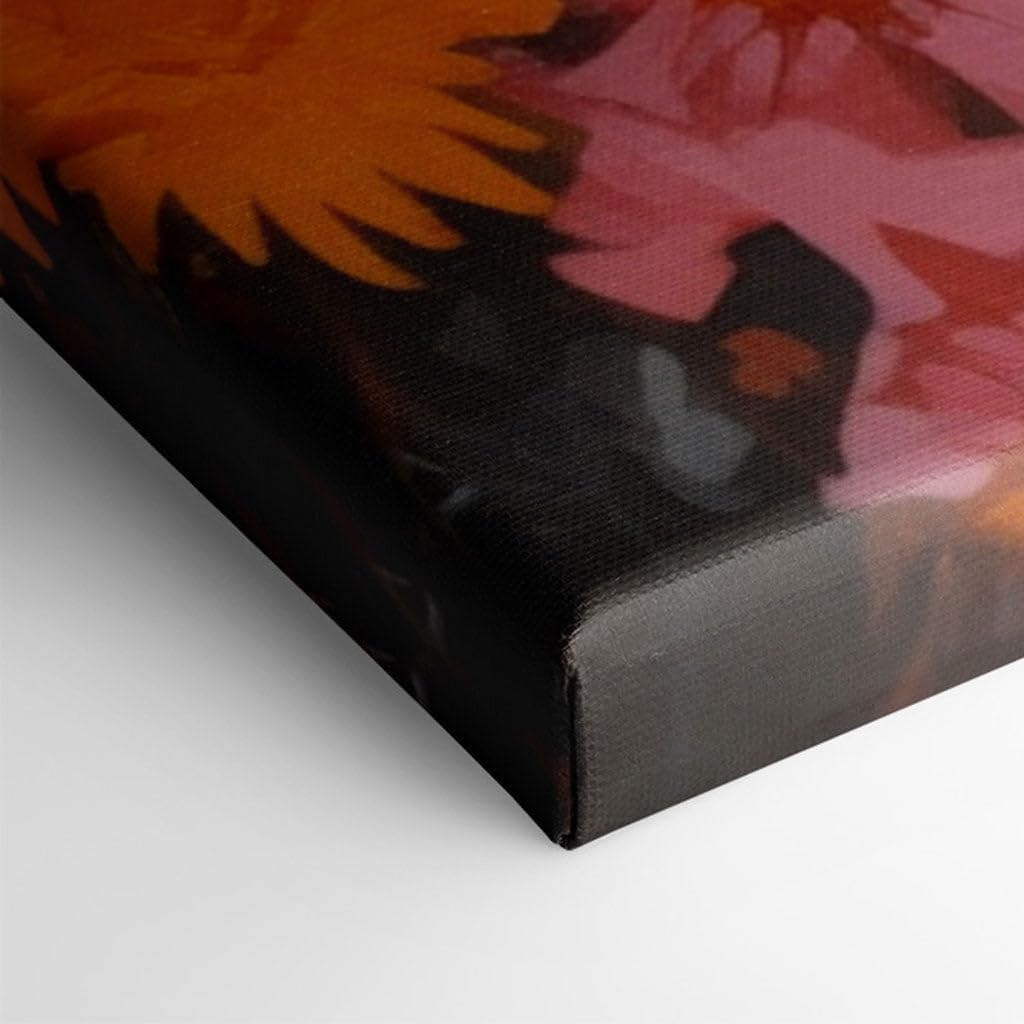 Canvas for Living room. Astronaut's Floral Frontier: Exploring Beauty Beyond Earth, 27 x 18 inch Canvas Wall Art - Contemporary Masterpieces - Space Wall Decor - 69x46 cm (27x18 inch)