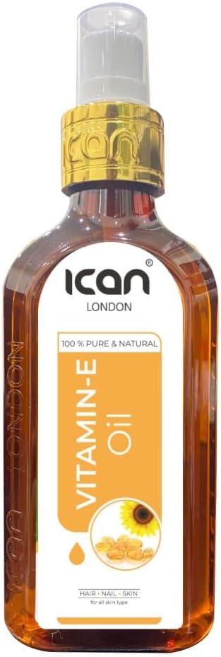ICAN LONDON 100% PURE & NATURAL VITAMIN E OIL FOR HAIR, SKIN AND NAILS 150ML