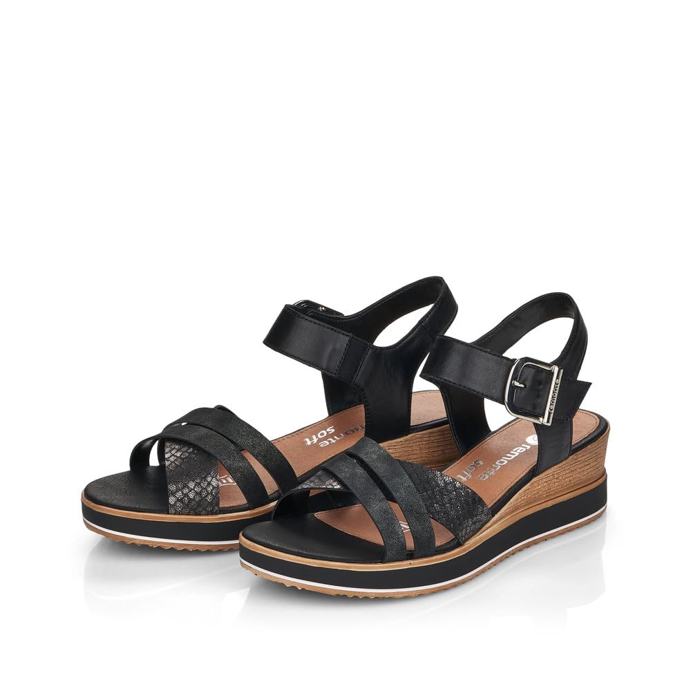 Remonte Damen Keilsandalen D6454, Frauen Sandalen