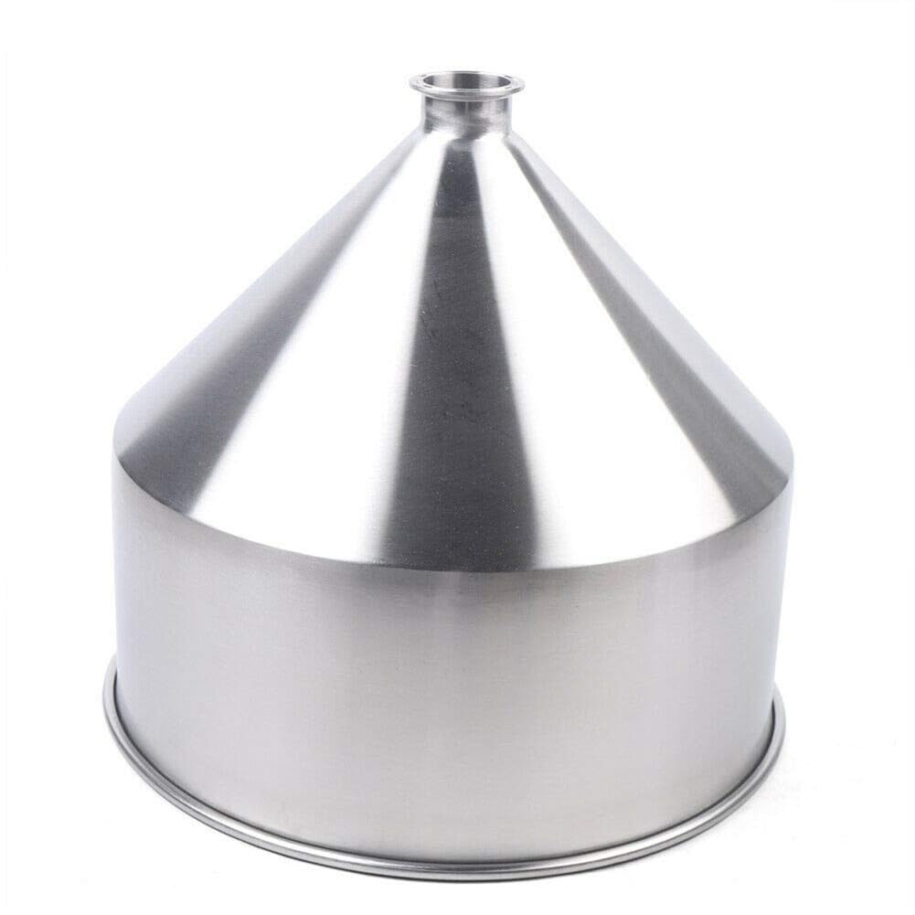 10L/2.2 Galón Máquina De Llenado Tolva, Acero Inoxidable 304 Líquido Pasta Tolva De Llenado Embudo De Servicio Pesado Para Agua Aceite Crema Recipiente De Llenado, Plata, 64mm