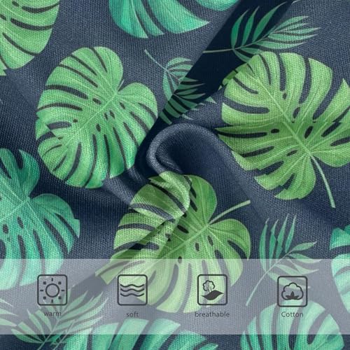 Vivid Green Leaves Black Panties Little Girl Toddler Girls Underwear Cotton Designer Kids Undies Briefs 2t3