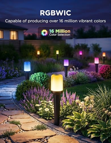 Image of Govee Outdoor Tree Lights Bundle Govee Outdoor Cylinder Pathway Lights