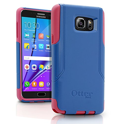 OtterBox COMMUTER SERIES Case for Samsung Galaxy NOTE 5 - Retail Packaging - Royal Blue PC / Hibiscus Pink Slip
