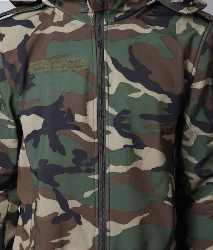 Image of MOUNTMILLER Men's 12 Zipper Softshell Hooded Tactical Jacket | Water-Repellent, Multi-Pocket, Abrasion-Resistant - Perfect for Outdoor Activities, Hiking, and Trekking