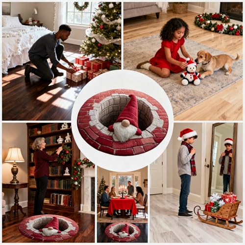 Tapis de Noël 3D et décoration de sol extérieure terrasse - 5