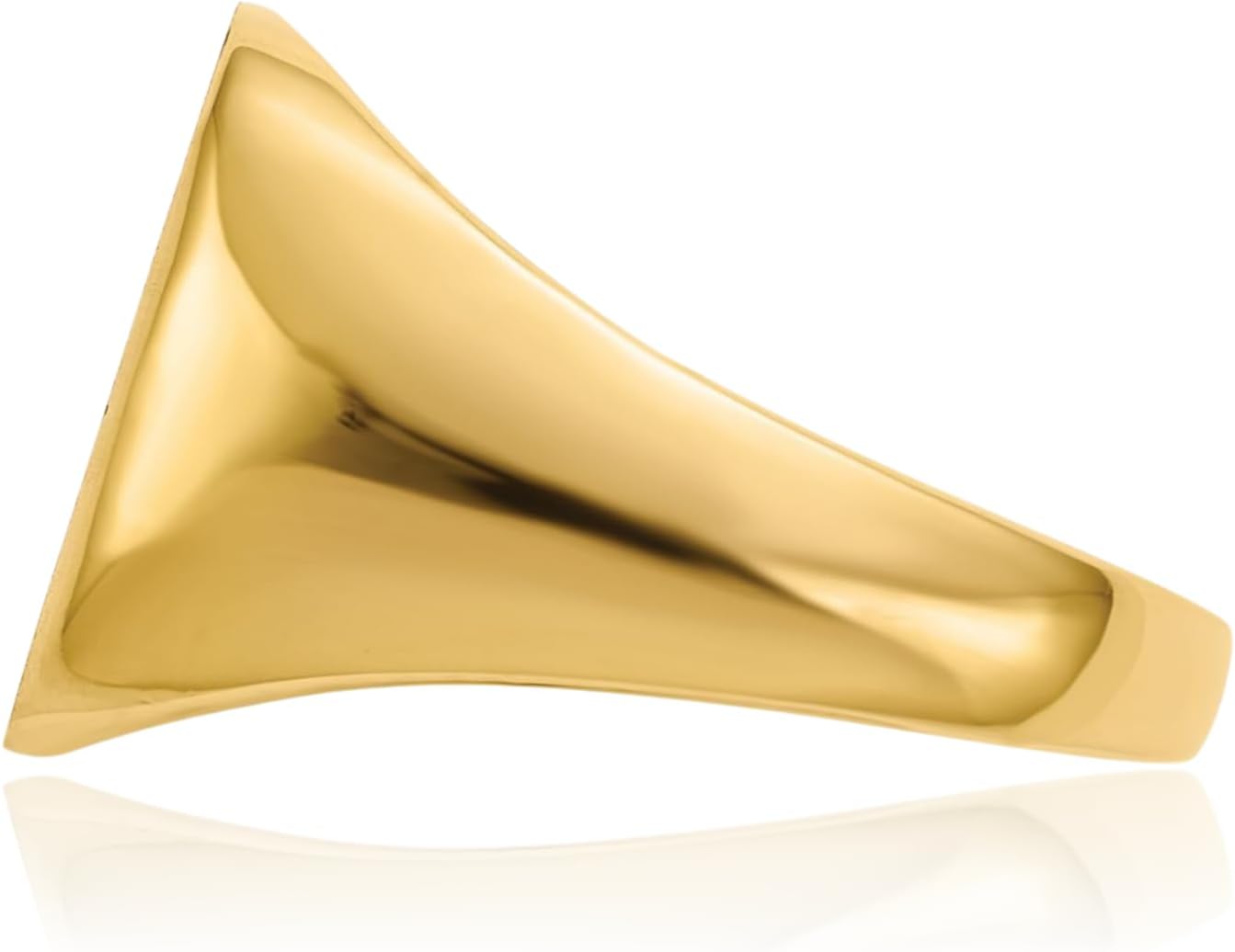 IceCarats 14K Solid Yellow Gold Square Signet Ring 3mm Slim Band Polished, Satin, Engravable