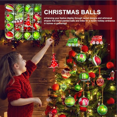 Boules de sapin de Noël décoratives incassables de haute qualité - 5