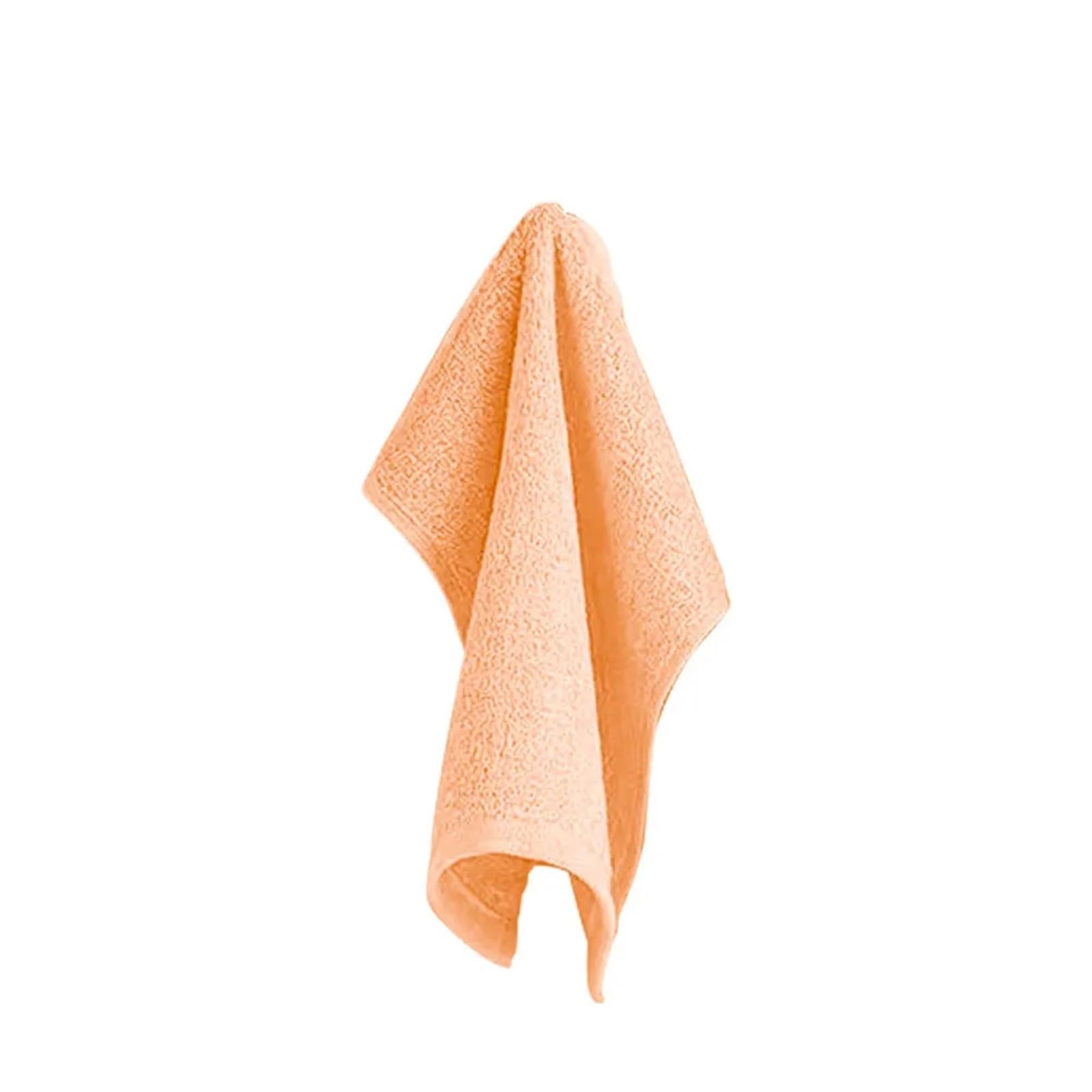 FGUJSUR Hand Towels 2pcs 25x25CM Square Towel Fiber Hanging Loop Small Washcloth Bathroom Towels(Orange)