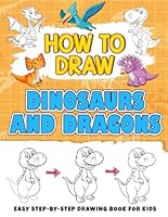 How To Draw Dinosaurs and Dragons: Easy Draw Dinosaurs and Dragons For Kids And Adults, Great Gifts For Birthday And Any Occasions B0DF5YMT8G Book Cover