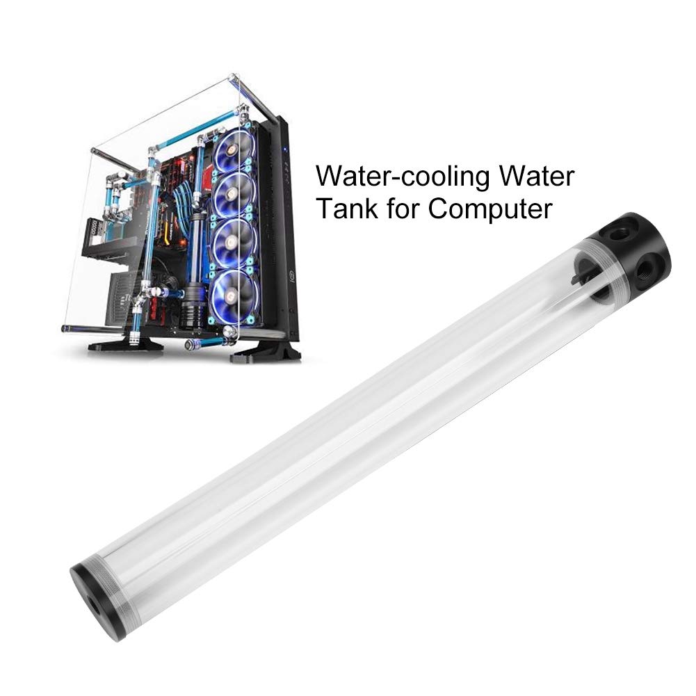 Waterkoeltank, VBESTLIFE 190 mm / 240 mm / 300 mm / 400 mm * 50 mm diameter POM-cilinder CPU waterkoelerreservoirsysteem Koellichaamkit voor pc- computers (400 mm
