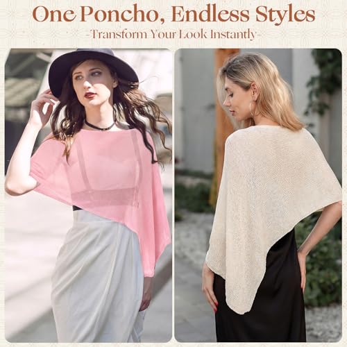 Image of Women Sheer Poncho Shrug Summer Sheer Blouse Top Lightweight Poncho Bolero for Evening Dress