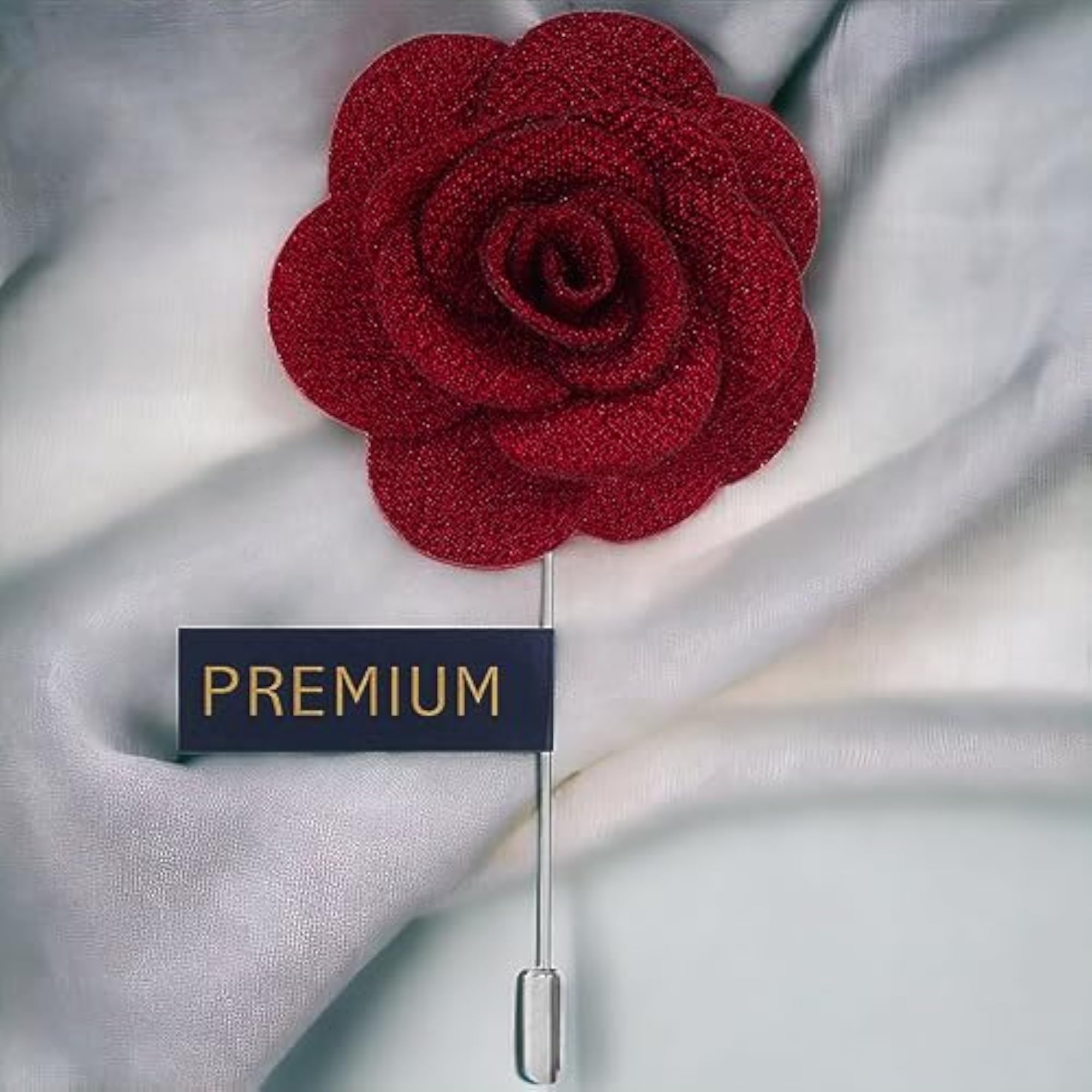Men's Brawny Delicacy Maroon Brooch