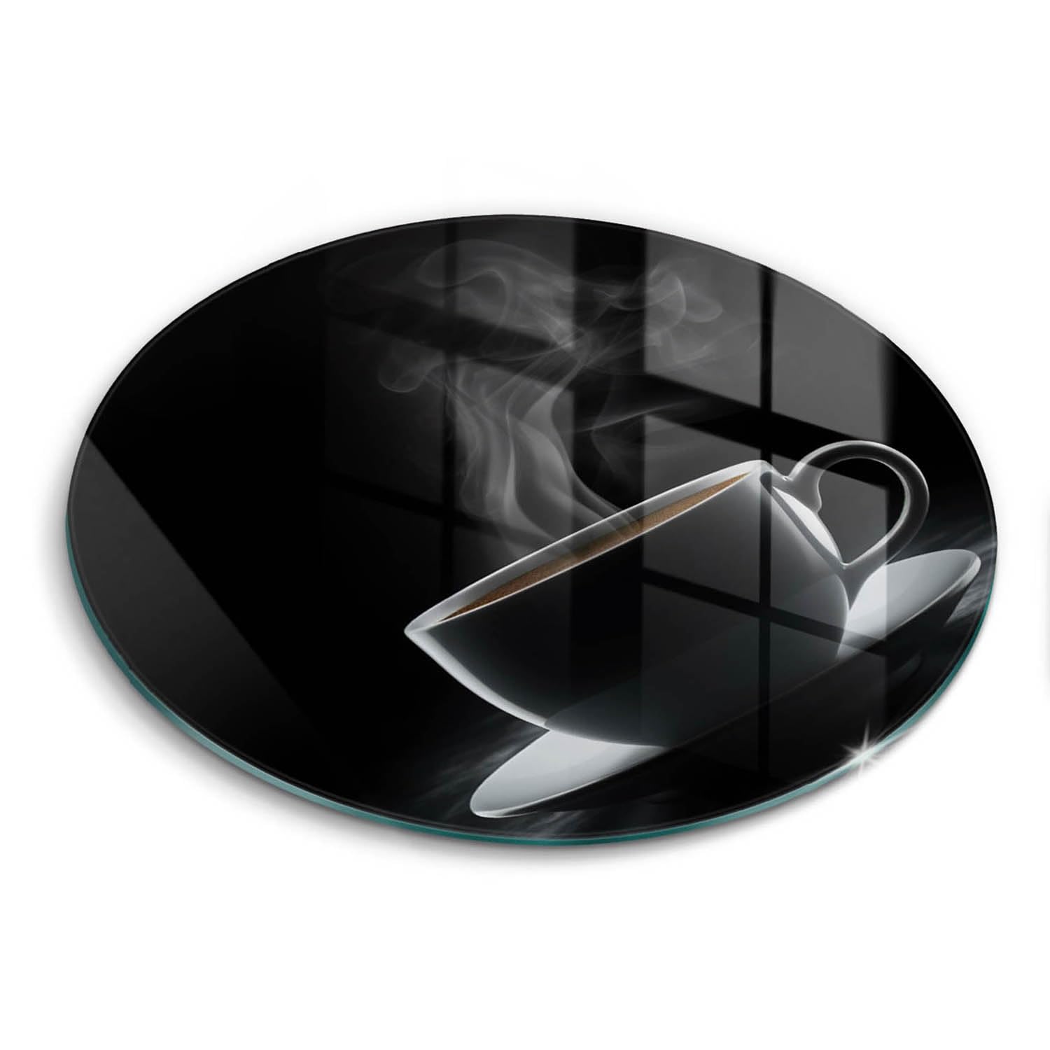 Tasse de café chaud sur votre planche à découper induction Wallfluent