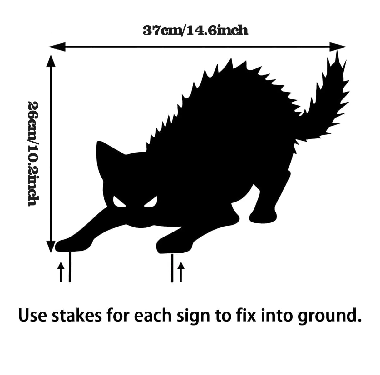 Amazon.co.jp: 6個 黒猫 デコレーション サイン 庭 庭 芝生 怖い