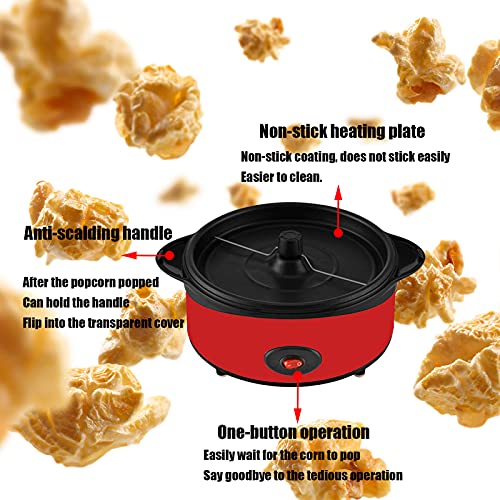 Huishoudelijke popcornmachine, kleine elektrische popcornmachine, eenvoudig en snel, maak popcorn samen met olie, suiker… - Image 4