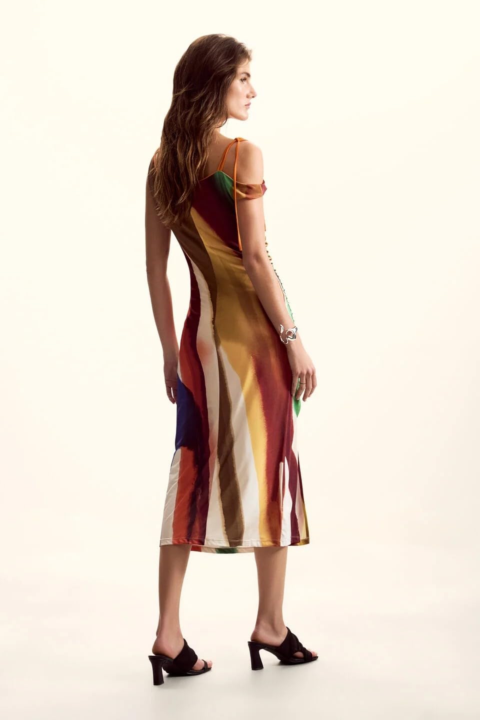 Desigual Vestido sin Mangas de la colección Mujer, Blanco Roto, S