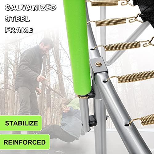 image for AOTOB 14FT Trampoline with Safety Enclosure Net, Outdoor Trampoline wi