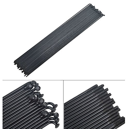 36 pcs 14G J Bend rayons en acier de vélo 183 mm 172 mm 146 mm 137 mm 133 mm 128 mm 125 mm 115 mm 113 mm rayons de cycle avec mamelons (couleur