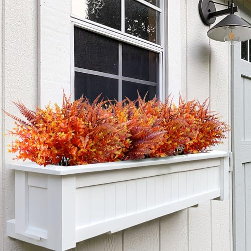 Home Decor Fall Artificial Flowers Plants Orange Outdoor Indoor, 12PCS Autumn Fake Plastic Flowers Grass Stems Arrangement, UV Resistant, No Fade, Faux Greenery Mums for Garden Hanging Planter Wedding - Cosy Home Interiors Home Decor Fall Artificial Flowers Plants Orange Outdoor Indoor, 12PCS Autumn Fake Plastic Flowers Grass Stems Arrangement, UV Resistant, No Fade, Faux Greenery Mums for Garden Hanging Planter Wedding - Image 5