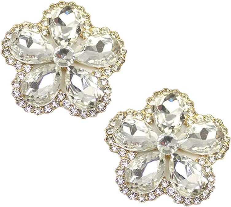 Rhinestone Crystal Shoe Clips Charm Decoration Clips for Shoes Metal Shoes Clip Accessories 1 Pair image 5