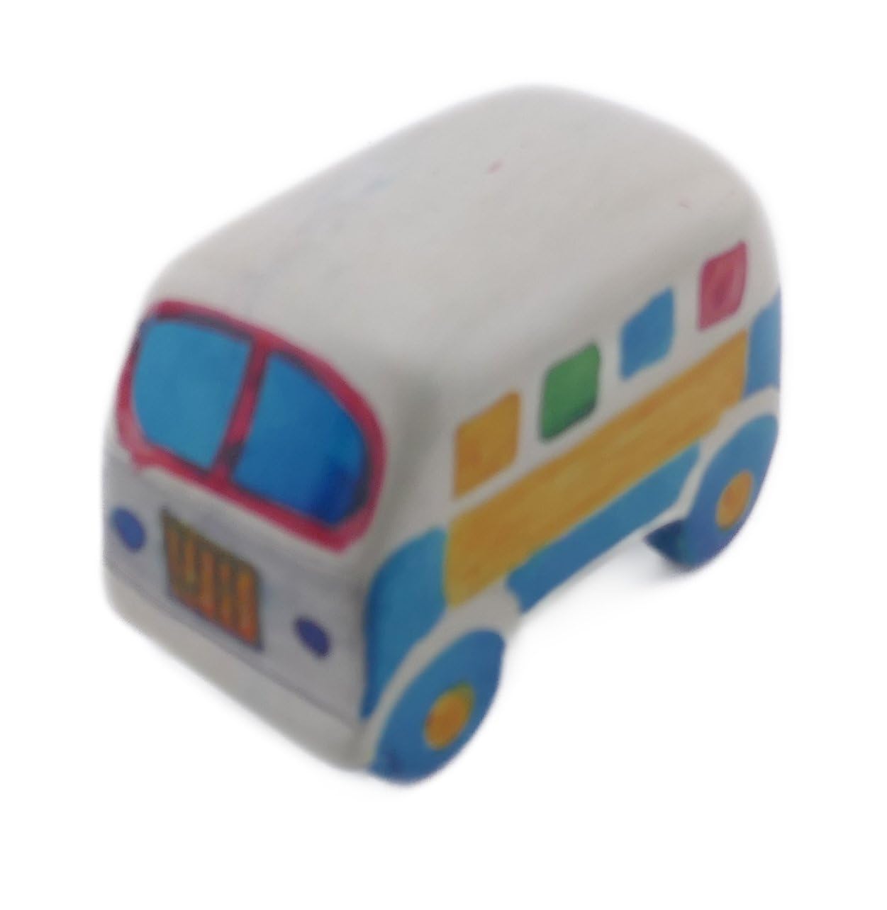 The Friendly Trading Co Handmade Soapstone Model Vehicles // Car, Camper van, Boat, Aeroplane, Rocket // handcrafted & painted // stone sculpture // 7 cm // + storycard (Boat)