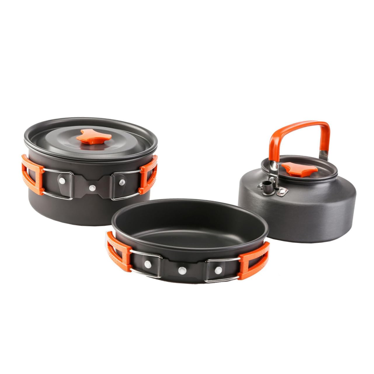 HEMOTON Ensemble Cuisine de Camping Ustensiles Cuisine de Camping en Alliage D'aluminium Léger Performance Fiable pour 2-3 Personnes