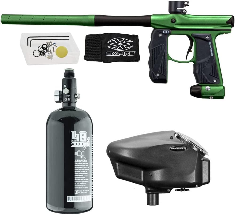 Empire Mini GS Electronic Paintball Gun Marker w/ 48/3000 HPA Paintball Tank &amp; Empire Halo Too Electronic Paintball Loader Combo