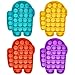 BESTZY Among Us Push Pop Bubble Sensory Fidget Toy, 4PCS Among Us Sensory Fidget Toy Juguete Sensorial para Jugar con Los Dedos, Push Pop Bubble Fidget Silent Squeeze Sensorory Toy