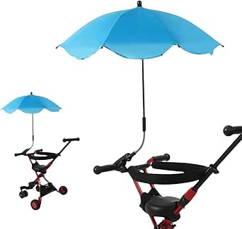 ベビーカー用傘、子供用傘、紫外線防止パラソル、銀色のプラスチック製日傘、パラソル、日焼け止め傘立て、ベビー用品日よけ・雨よけ