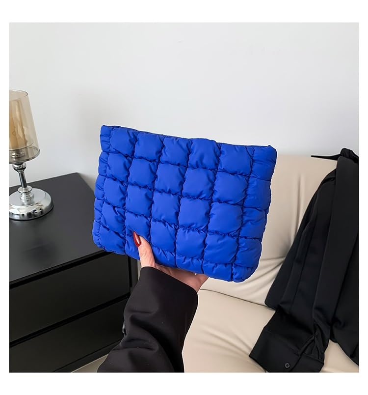pochette trucchi Borsa da viaggio con pochette trapuntata, grande capacità, con cerniera, borsa da viaggio portatile for donna, verde viaggio(Blauw)