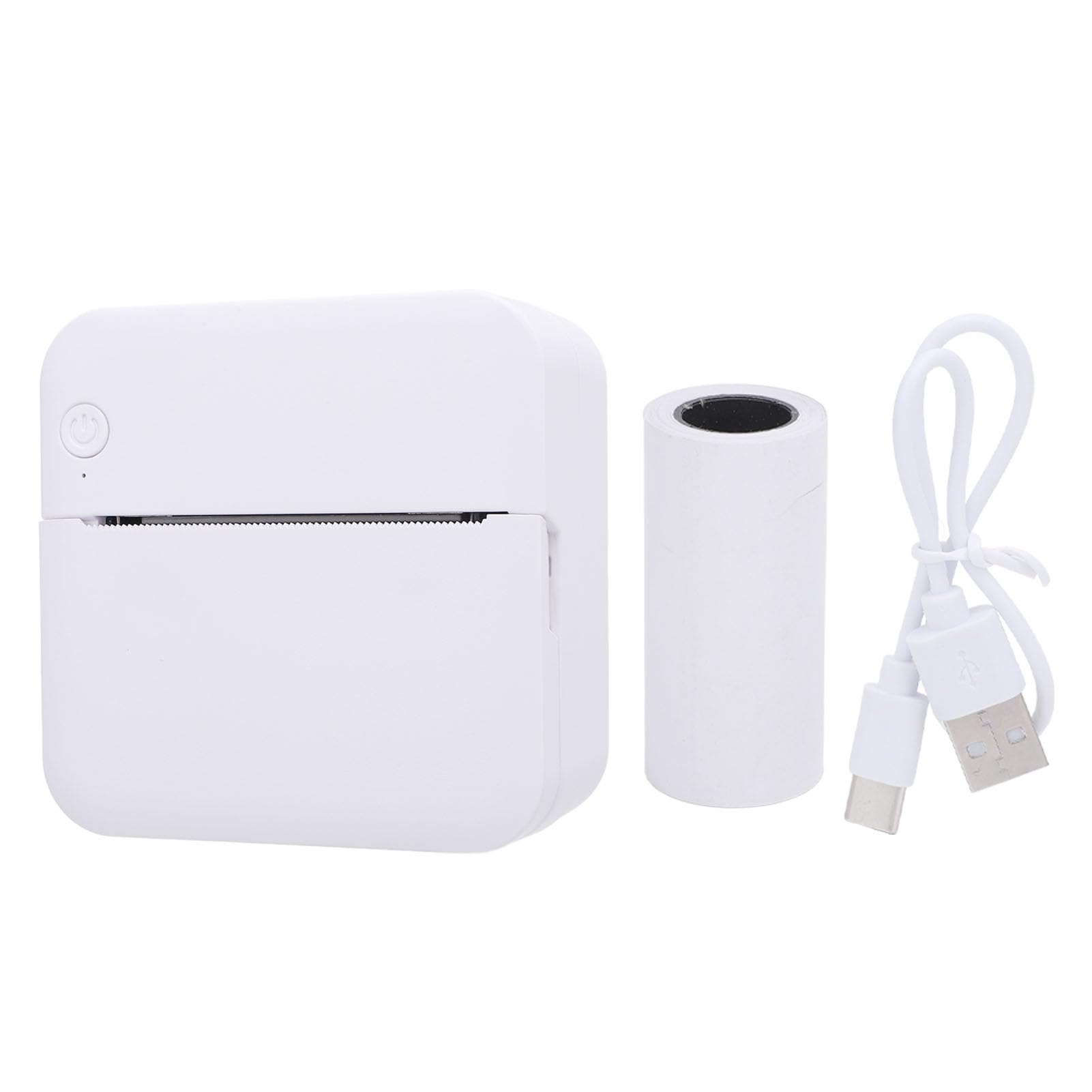Vikye Imprimante Thermique Portable, 57 Mm USB BT Direct Thermal Receipt Imprimante, Prise en Charge PC/Mac/Ordinateur Portable/Android, Imprimante de Poche pour Photo