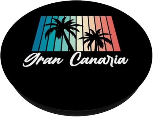 Miniatura 2 de Gran Canaria Souvenir Holiday Vintage Vacation Gran Canaria PopSockets Swappable PopGrip