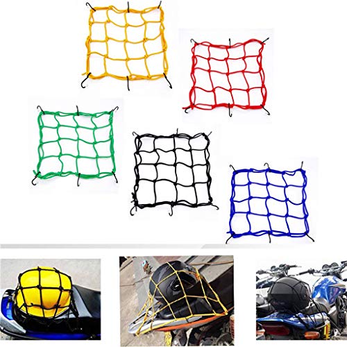 2 Pcs Cargo Net,11.8 Inch X11.8 Inch Rack Bungee Net 6 Adjustable Hooks For Bike Bicycle Motorcycle (Black) #TOP5