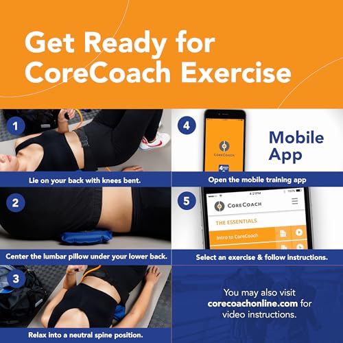 CoreCoach Biofeedback Device for Core Strength Training & Lower Back Support Pressure Biofeedback Devices for Home Use - Training System with Real-Time Feedback, Lumbar Air Pillow, & App Integration - Image 5