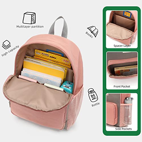 Waterproof Backpack for School Kids Backpack Bookbag Girls Boys Lightweight Travel Bag (Pink)3