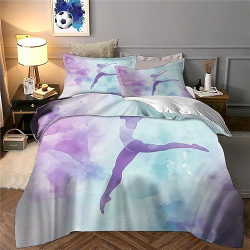 Housse de couette danseuse ballet 200x200 microfibre 3 pièces - 6