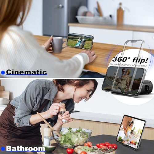 Image of RFUNGUANGO for AirPods 3 Case with Lock Magnetic Lid Phone Stand, Black