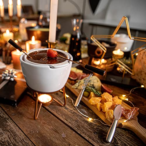 Boska Choco Marie Fondue - Fondue Pot Set Microwave And Dishwasher Safe Ceramic Hot Pot Chocolate Fountain Snack - Wedding Registry Items Small Kitchen Appliances #TOP5