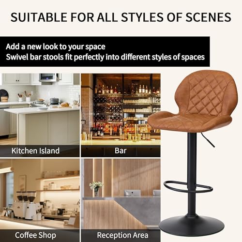 Image of Bar Stools Set of 4 with Backs for Kitchen Island, Add a Modern Feel