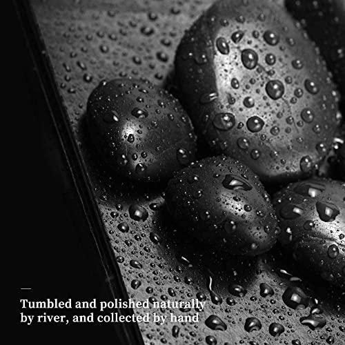 Ancokig Ciottoli di Ghiaia levigata, Pietre Naturali Miste levigate, Piccole Pietre Decorative di Roccia di Fiume (Nero-1kg) - Image 4