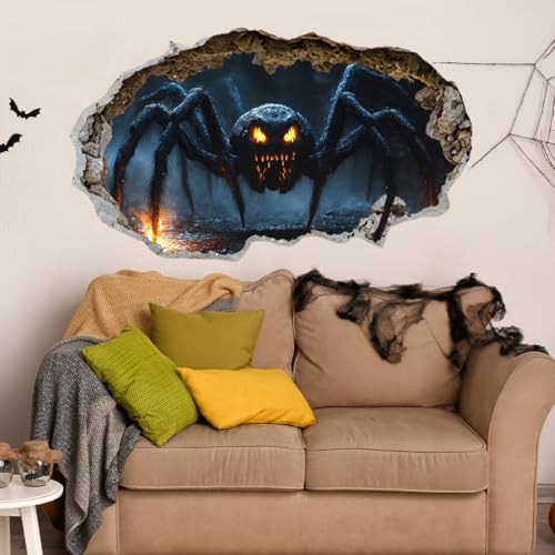 Araignée Halloween 3D iMagitek sticker géant pour décorer facilement