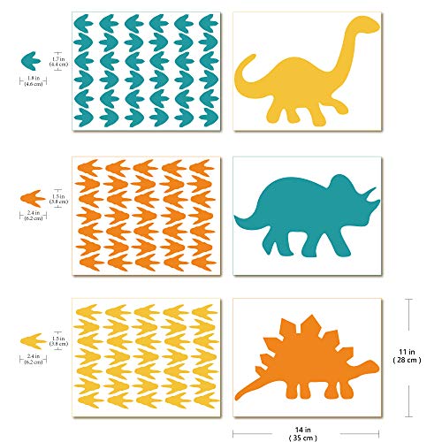 Vinilos decorativos de huellas de dinosaurio para pared miniatura 5
