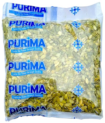 Pumpkin Seeds 1kg - Raw Peeled Seed - Ready to Eat Edible – For Human Consumption can also be for Dogs Birds Horses Pets – Without No Shell Whole Kernel UnRoasted UnSalted Shelled Large Bulk UK