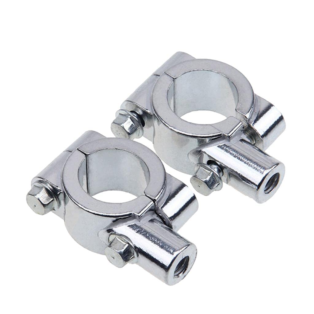 LOOM TREE® 8Mm Thread Motorcycle Universal Rearview Mirror Mount Bracket Clamp Adapter | 1 Pair Aluminum Motorcycle Handlebar Mirror Holder-picture-38