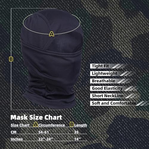 Image of Camo Balaclava Face Mask for Man and Women-Hunting,Skiing,Motorcycle Windproof,UV Protection&Military Training